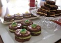 Triple chocolate brownies with three different fillings