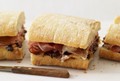 Warm panini with Taleggio, grilled radicchio, and speck